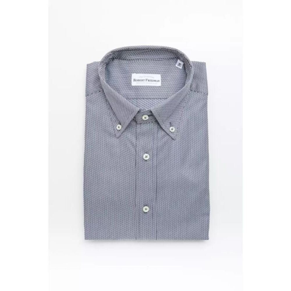 Robert Friedman Blue Cotton Men's Men's Shirt
